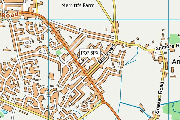 PO7 6PX map - OS VectorMap District (Ordnance Survey) PO7 6PX map - OS VectorMap District (Ordnance Survey)