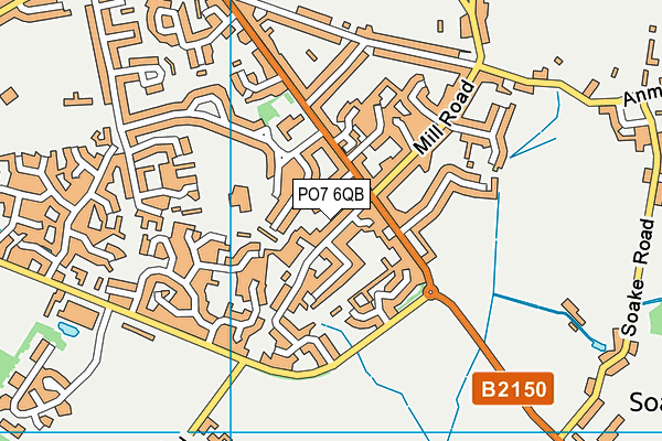 PO7 6QB map - OS VectorMap District (Ordnance Survey) PO7 6QB map - OS VectorMap District (Ordnance Survey)