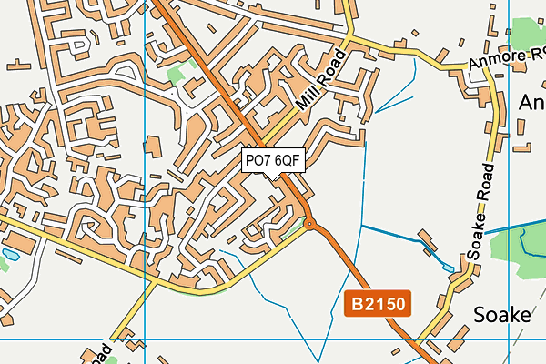 PO7 6QF map - OS VectorMap District (Ordnance Survey) PO7 6QF map - OS VectorMap District (Ordnance Survey)