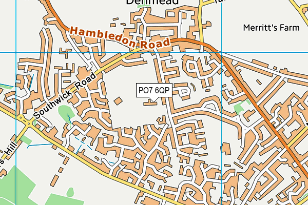 PO7 6QP map - OS VectorMap District (Ordnance Survey) PO7 6QP map - OS VectorMap District (Ordnance Survey)