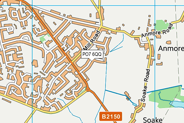 PO7 6QQ map - OS VectorMap District (Ordnance Survey) PO7 6QQ map - OS VectorMap District (Ordnance Survey)