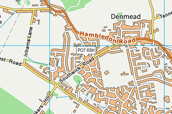 PO7 6SH map - OS VectorMap District (Ordnance Survey) PO7 6SH map - OS VectorMap District (Ordnance Survey)