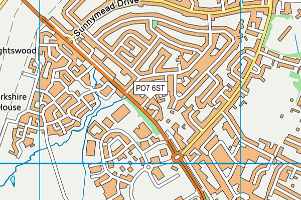 PO7 6ST map - OS VectorMap District (Ordnance Survey) PO7 6ST map - OS VectorMap District (Ordnance Survey)