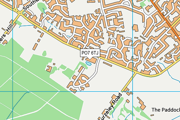 PO7 6TJ map - OS VectorMap District (Ordnance Survey) PO7 6TJ map - OS VectorMap District (Ordnance Survey)