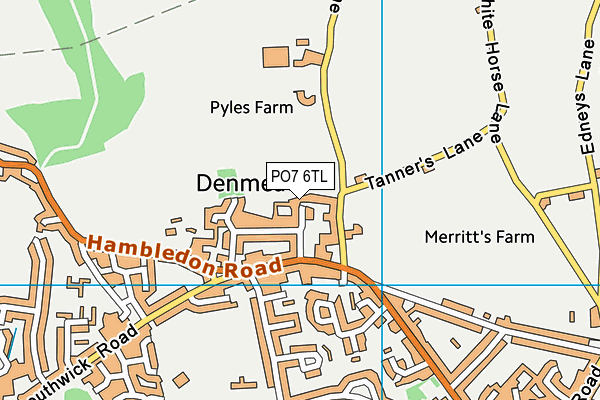 PO7 6TL map - OS VectorMap District (Ordnance Survey) PO7 6TL map - OS VectorMap District (Ordnance Survey)