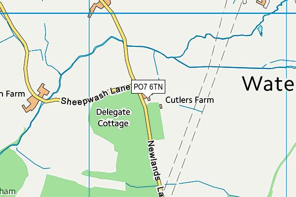 PO7 6TN map - OS VectorMap District (Ordnance Survey) PO7 6TN map - OS VectorMap District (Ordnance Survey)