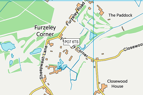 PO7 6TS map - OS VectorMap District (Ordnance Survey) PO7 6TS map - OS VectorMap District (Ordnance Survey)
