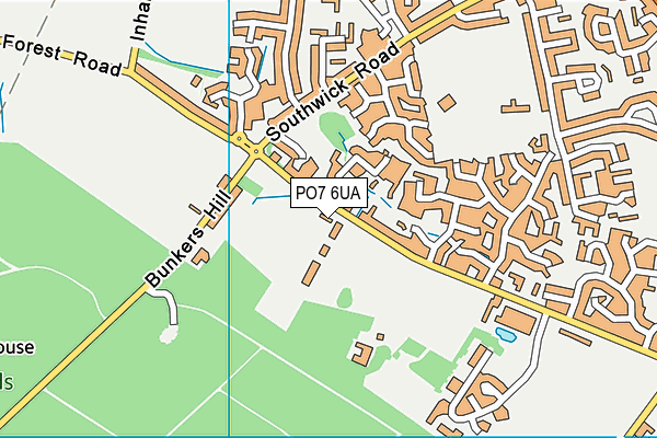 PO7 6UA map - OS VectorMap District (Ordnance Survey) PO7 6UA map - OS VectorMap District (Ordnance Survey)