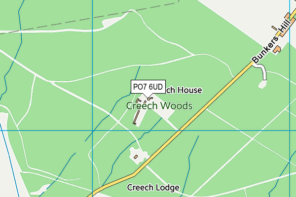 PO7 6UD map - OS VectorMap District (Ordnance Survey) PO7 6UD map - OS VectorMap District (Ordnance Survey)