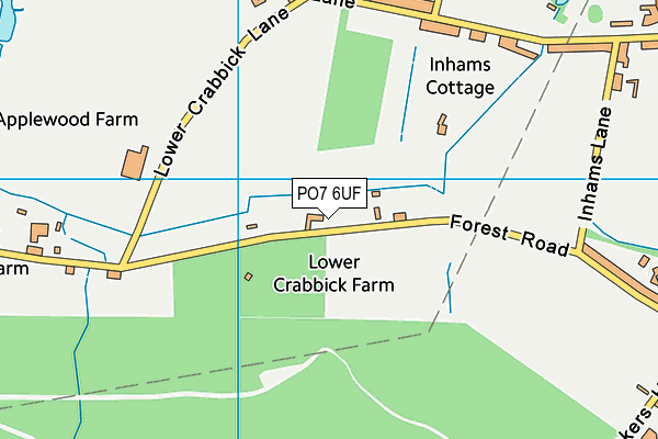 PO7 6UF map - OS VectorMap District (Ordnance Survey)