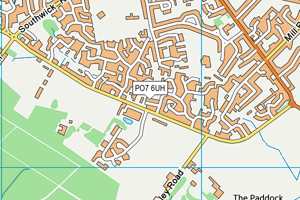 PO7 6UH map - OS VectorMap District (Ordnance Survey) PO7 6UH map - OS VectorMap District (Ordnance Survey)
