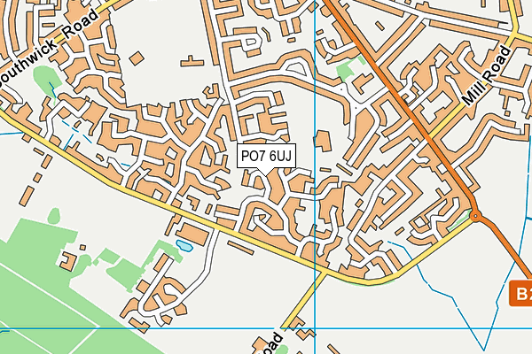 PO7 6UJ map - OS VectorMap District (Ordnance Survey) PO7 6UJ map - OS VectorMap District (Ordnance Survey)