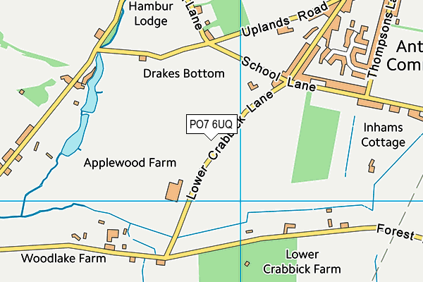 PO7 6UQ map - OS VectorMap District (Ordnance Survey) PO7 6UQ map - OS VectorMap District (Ordnance Survey)