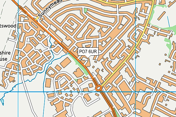 PO7 6UR map - OS VectorMap District (Ordnance Survey) PO7 6UR map - OS VectorMap District (Ordnance Survey)
