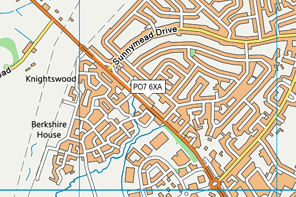 PO7 6XA map - OS VectorMap District (Ordnance Survey) PO7 6XA map - OS VectorMap District (Ordnance Survey)