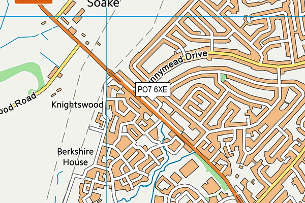 PO7 6XE map - OS VectorMap District (Ordnance Survey) PO7 6XE map - OS VectorMap District (Ordnance Survey)