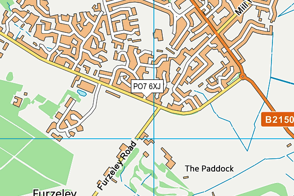 PO7 6XJ map - OS VectorMap District (Ordnance Survey) PO7 6XJ map - OS VectorMap District (Ordnance Survey)