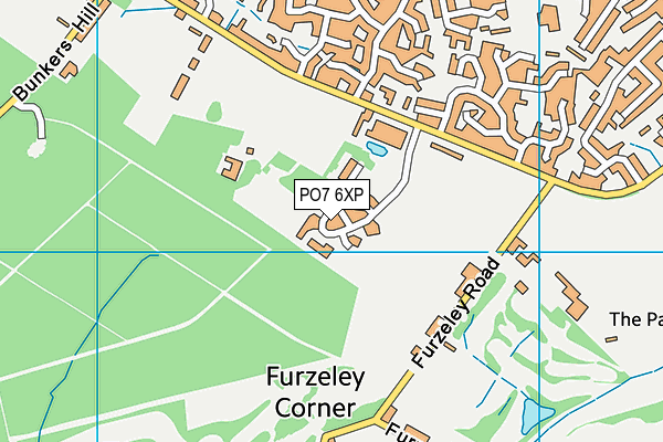 PO7 6XP map - OS VectorMap District (Ordnance Survey) PO7 6XP map - OS VectorMap District (Ordnance Survey)