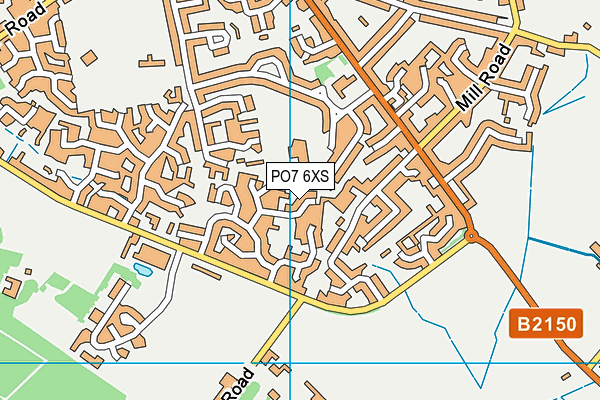 PO7 6XS map - OS VectorMap District (Ordnance Survey) PO7 6XS map - OS VectorMap District (Ordnance Survey)