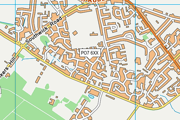 PO7 6XX map - OS VectorMap District (Ordnance Survey) PO7 6XX map - OS VectorMap District (Ordnance Survey)