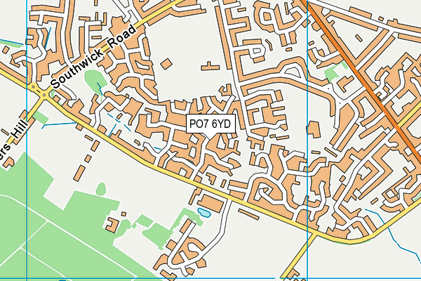 PO7 6YD map - OS VectorMap District (Ordnance Survey) PO7 6YD map - OS VectorMap District (Ordnance Survey)