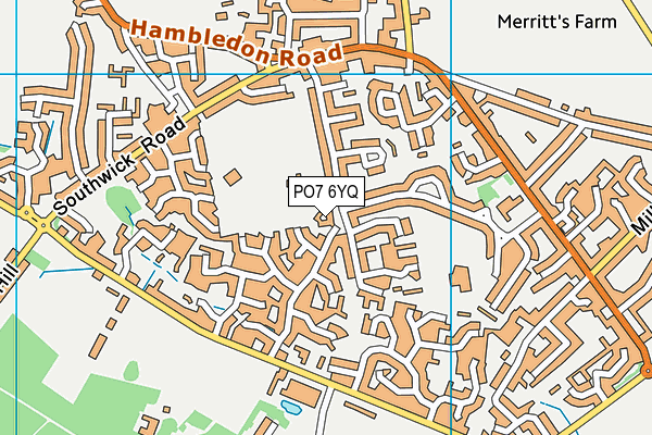 PO7 6YQ map - OS VectorMap District (Ordnance Survey) PO7 6YQ map - OS VectorMap District (Ordnance Survey)