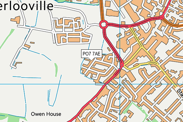 PO7 7AE map - OS VectorMap District (Ordnance Survey) PO7 7AE map - OS VectorMap District (Ordnance Survey)