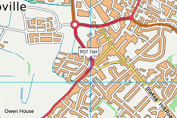 PO7 7AH map - OS VectorMap District (Ordnance Survey) PO7 7AH map - OS VectorMap District (Ordnance Survey)