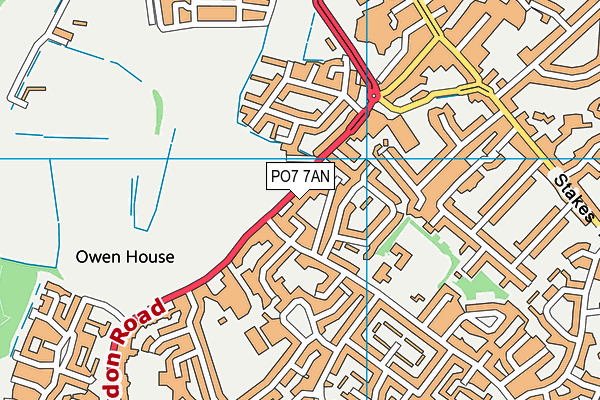 PO7 7AN map - OS VectorMap District (Ordnance Survey) PO7 7AN map - OS VectorMap District (Ordnance Survey)