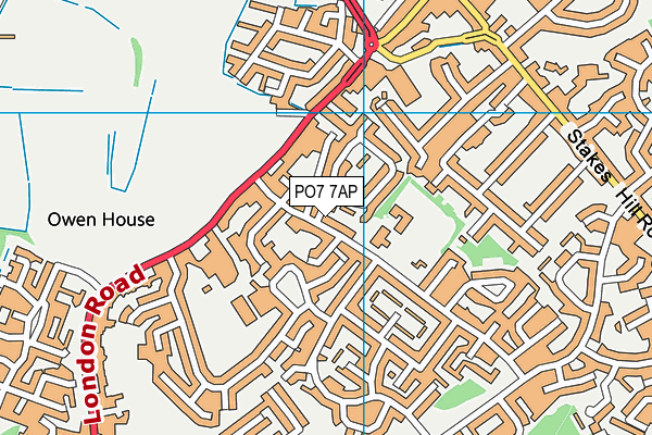 PO7 7AP map - OS VectorMap District (Ordnance Survey) PO7 7AP map - OS VectorMap District (Ordnance Survey)