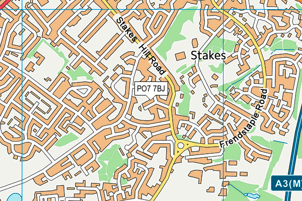 PO7 7BJ map - OS VectorMap District (Ordnance Survey) PO7 7BJ map - OS VectorMap District (Ordnance Survey)