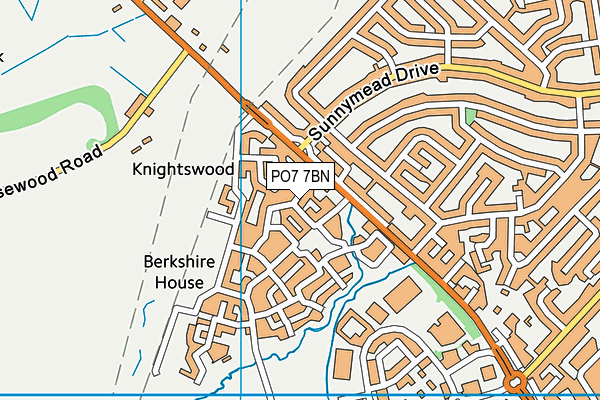 PO7 7BN map - OS VectorMap District (Ordnance Survey) PO7 7BN map - OS VectorMap District (Ordnance Survey)
