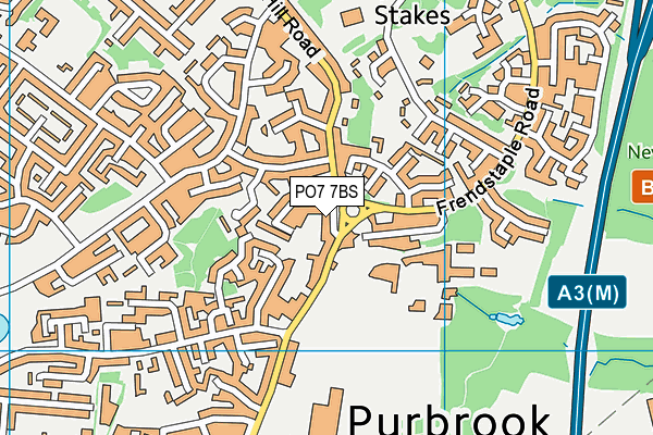 PO7 7BS map - OS VectorMap District (Ordnance Survey) PO7 7BS map - OS VectorMap District (Ordnance Survey)