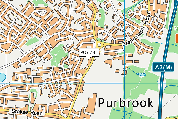 PO7 7BT map - OS VectorMap District (Ordnance Survey) PO7 7BT map - OS VectorMap District (Ordnance Survey)