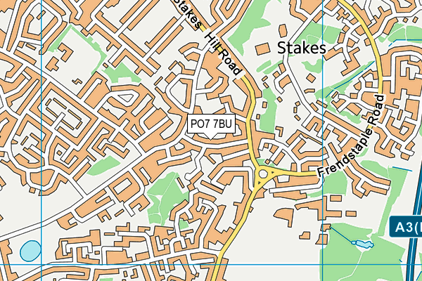 PO7 7BU map - OS VectorMap District (Ordnance Survey) PO7 7BU map - OS VectorMap District (Ordnance Survey)