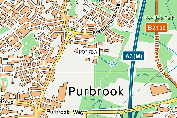 PO7 7BW map - OS VectorMap District (Ordnance Survey) PO7 7BW map - OS VectorMap District (Ordnance Survey)
