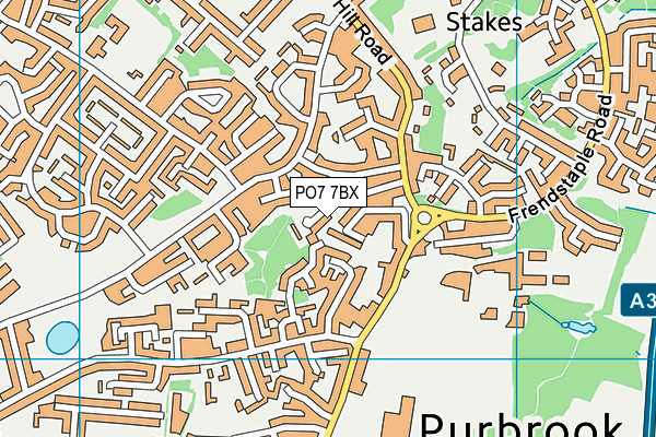PO7 7BX map - OS VectorMap District (Ordnance Survey) PO7 7BX map - OS VectorMap District (Ordnance Survey)