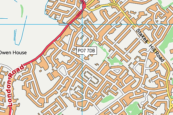 PO7 7DB map - OS VectorMap District (Ordnance Survey) PO7 7DB map - OS VectorMap District (Ordnance Survey)
