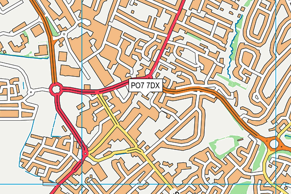 PO7 7DX map - OS VectorMap District (Ordnance Survey) PO7 7DX map - OS VectorMap District (Ordnance Survey)