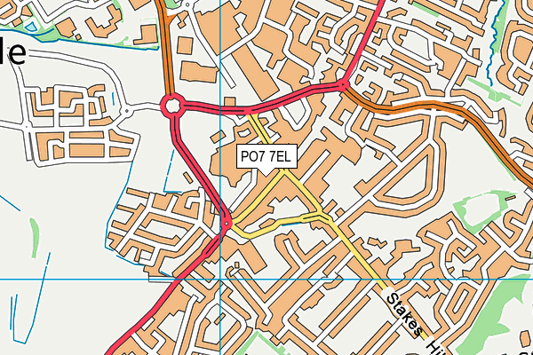 PO7 7EL map - OS VectorMap District (Ordnance Survey) PO7 7EL map - OS VectorMap District (Ordnance Survey)