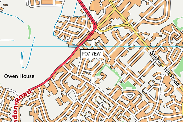 PO7 7EW map - OS VectorMap District (Ordnance Survey) PO7 7EW map - OS VectorMap District (Ordnance Survey)