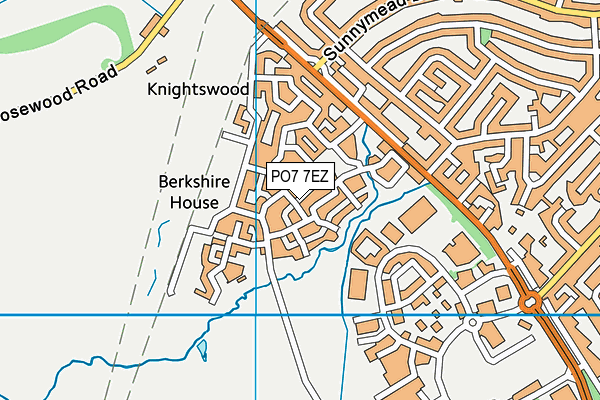 PO7 7EZ map - OS VectorMap District (Ordnance Survey) PO7 7EZ map - OS VectorMap District (Ordnance Survey)