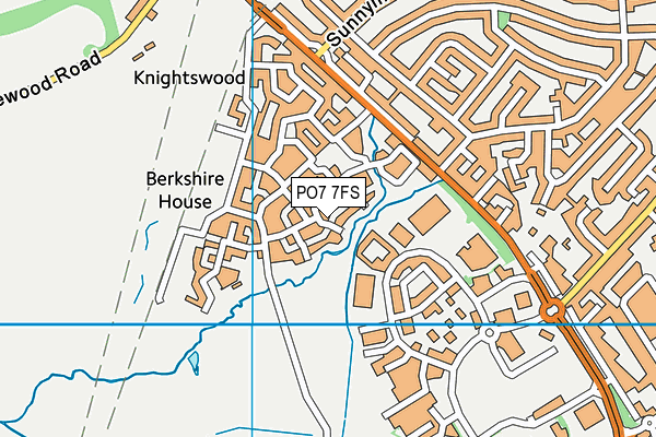 PO7 7FS map - OS VectorMap District (Ordnance Survey)