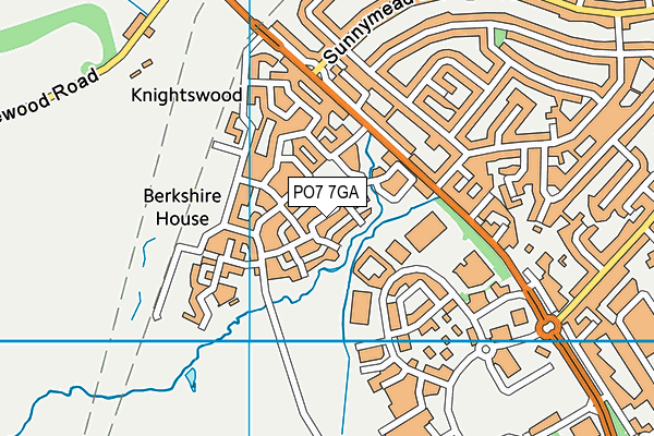 PO7 7GA map - OS VectorMap District (Ordnance Survey)