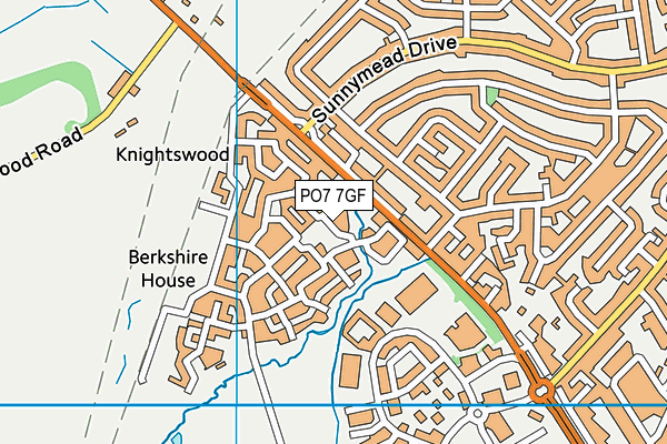 PO7 7GF map - OS VectorMap District (Ordnance Survey)