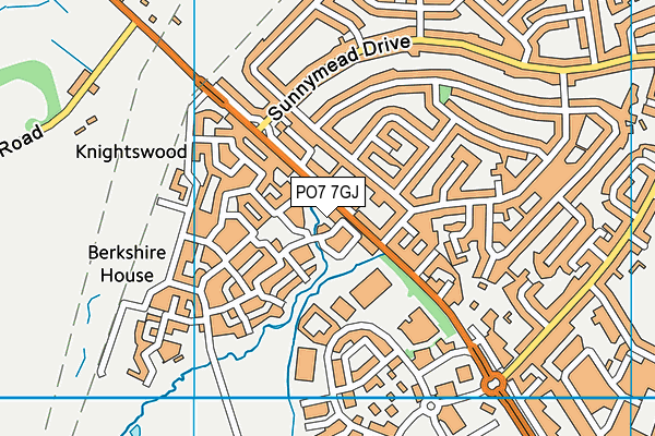 PO7 7GJ map - OS VectorMap District (Ordnance Survey) PO7 7GJ map - OS VectorMap District (Ordnance Survey)