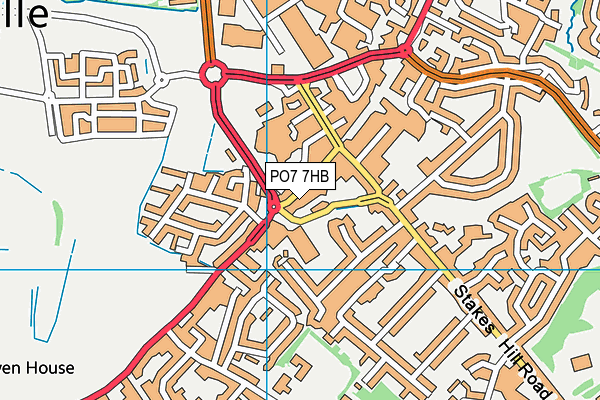 PO7 7HB map - OS VectorMap District (Ordnance Survey) PO7 7HB map - OS VectorMap District (Ordnance Survey)