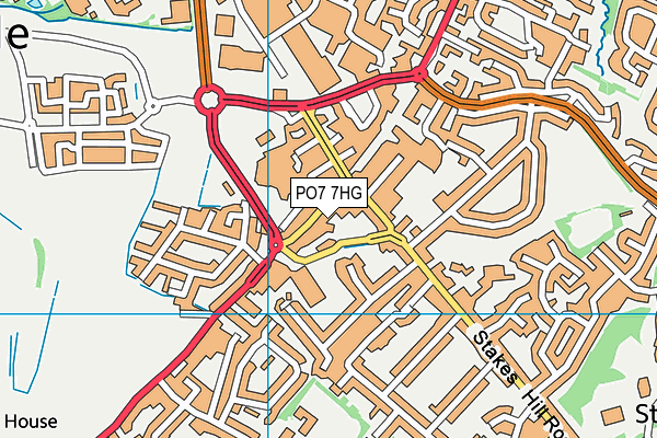 PO7 7HG map - OS VectorMap District (Ordnance Survey) PO7 7HG map - OS VectorMap District (Ordnance Survey)