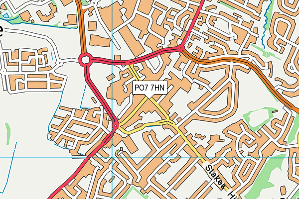 PO7 7HN map - OS VectorMap District (Ordnance Survey) PO7 7HN map - OS VectorMap District (Ordnance Survey)