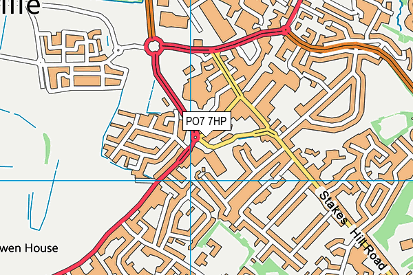 PO7 7HP map - OS VectorMap District (Ordnance Survey) PO7 7HP map - OS VectorMap District (Ordnance Survey)